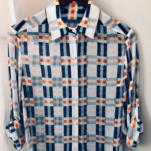 Alice+Olivia brand new plaid top - size S.